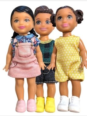 Vintage Barbie Skipper Kelly Babysitter toddler dolls 1994 little friends Bundle